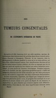 view Des tumeurs congénitales de l'extrémité inférieure du tronc / par le Professeur Depaul.