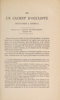 view Sur un cachet d'oculiste découvert à Reims / [Henri Thédenat].