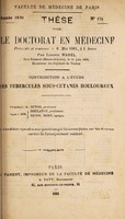 view Contribution à l'étude des tubercules sous-cutanés douloureux ... / par Ludovic Harel.