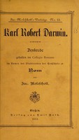 view Karl Robert Darwin / [Jacob Moleschott].