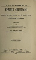 view Speculi chirurgici scavati dalle rovine delle città dissepolte, Pompei ed Ercolano.