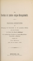 view Zur Kenntnis der primären malignen Nierengeschwülste ... / vorgelegt von Carl Werner.