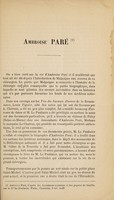 view Ambroise Paré, note biographique / [A. Corlieu].