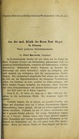 view Aus der med. Klinik des Herrn Prof. Riegel in Giessen : über primären Gallenblasenkrebs / von Carl Quetsch.