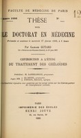 view Contribution à l'étude du traitement des chéloïdes ... / par Gaspard Guyard.