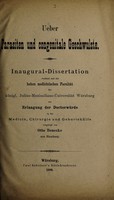 view Ueber Parasiten und congenitale Geschwulste [sic] ... / vorgelegt von Otto Benecke.