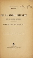 view Per la storia dell'arte : note di chirurgia Abissinica : l'enteroclisma del secolo XVI / Giuseppe Mendini.