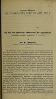 view Ein Fall von tuberösem Fibrosarcom der Inguinalhaut ("Chéloide inguinale spontanée), Verneuil) / von F. Neelsen.