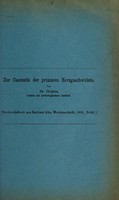 view Zur Casuistik der primären Herzgeschwülste / von Dr. Jürgens.