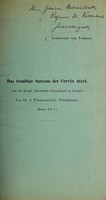 view Das traubige Sarcom der Cervix uteri : (aus der Königl. Universitäts-Frauenklinik zu Breslau) / von J. Pfannenstiel.
