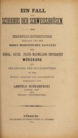 view Ein Fall von Scirrjus der Schweissdrüssen ... / vorgelegt von Leopold Wierzbowski.