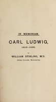 view In memoriam : Carl Ludwig / [William Stirling].