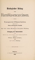 view Histologischer Beitrag zum Harnblasencarcinom / von Otto Düvelius.