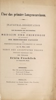 view Ueber das primäre Lungencarcinom ... / Erwin Froehlich.