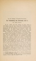 view Zur Feststellung des Carcinoma uteri / von Adolf Gessner.