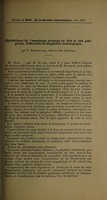 view Épithélioma de l'œsophage propagé au foie et aux ganglions : difficultés du diagnostic histologique / par P. Lereboullet.