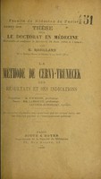 view La méthode de Cerny-Trunecek : ses résultats et ses indications ... / par G. Robillard.