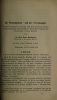 view Die Parenchymhaut und ihre Erkrankungen : Entwicklungsmechanische und histopathogenetische Untersuchungen mit besonderer Berücksichtigung des Carcinoms und des Naevus / von E. Kromayer.