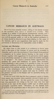 view Cancer research in Australia / [G. Cooke Adams].