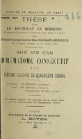 view Sur un cas d'hématome consécutif à un fibrome calcifié du quadriceps crural ... / par Fernand-Georges-Laurent-Paul Rigollet-Ardillaux.