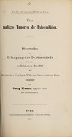 view Über maligne Tumoren der Extremitäten ... / vorgelegt von Georg Kramer.
