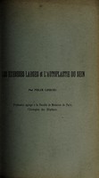 view Les exèrèses large et l'autoplastie du sein / par Félix Legueu.