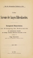 view Ueber Sarcome der langen Röhrenknochen ... / vorgelegt von Hugo Zieschank.