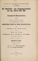 view Die Oberkiefer- und Gaumengeschwülste aus den Jahren 1891-1901 ... / Bernhard Fuchs.