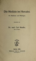 view Die Medizin im Herodot : für Mediziner und Philologen / bearbeitet von dr. med. Carl Moeller.