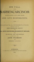 view Ein Fall von Narbencarcinom entstanden auf der Basis einer alten Brandverletzung ... / vorgelegt von Jacob Feldmann.