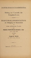 view Beitrag zur Cauistik der Zungensarkome ... / vorgelegt von August Kohl.