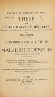 view Contribution à l'étude de la maladie de Dercum (Adipose douloureuse généralisée) ... / par Alain Houée.