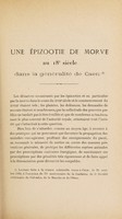 view Une épizootie de morve au XVIIIe siècle dans la généralité de Caen / par Alfred Gallier.