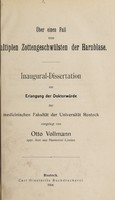 view Über einen Fall von multiplen Zottengeschwülsten der Hanrblase ... / vorgelegt von Otto Vollmann.