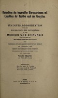 view Behandlung des inoperablen Uteruscarcinoms mit Einschluss der Recidive nach der Operation ... / Naum Elperin.