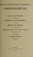 view Eine mit Kohlestückchen durchsetzte Narbengeschwulst ... / Walther Herberg.