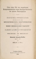 view Ueber einen Fall von ausgedehnter Kniegelenksresection wegen bösartiger Geschwulst der unteren Femurepiphyse ... / von Heinrich Schmitz-Peiffer.