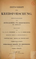 view Ein auffallendes Ergebnis der ungarischen Krebsstatistik vom 15. Oktober 1904 / J. Dollinger.