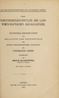 view Über Nebennierengeschwülste der landwirtschaftlichen Haussäugetiere ... / vorgelegt von Erich Klawitter.