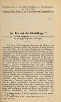 view Der Arzt und die Alkoholfrage / von Julius Donath.