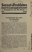 view Geschlechtstrieb und "Liebe" des Urmenschen / von Max Marcuse.