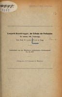 view Leopold Auenbrugger, der Erfinder der Perkussion : zu seinem 100. Todestage / von Friedel Pick.