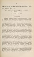 view The action of extracts of the pituitary body / by H.H. Dale.