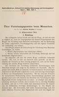 view Über Vererbungsgesetze beim Menschen / von Wilhelm Weinberg.