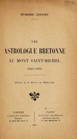 view Une astrologue bretonne au Mont Saint-Michel (1365-1370) / Étienne Dupont.