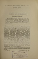 view Instinct and intelligence / by Charles S. Myers. Instinct and intelligence : a reply / by Charles S. Myers.