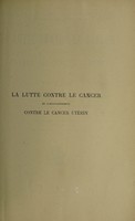 view La lutte contre le cancer et particulièrement contre le cancer utérin ... / par Raymond Laroche.