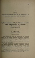 view Epithelwucherungen und Papillombildungen der Rattenblase, verursacht durch Trichosoma / von S. Löwenstein.