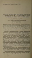 view Sarcoma development occurring during the propagation of a hæmorrhagic adeno-carcinoma of the mamma of the mouse / by R.R.G. Russell.