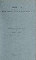 view Note on gynocardin and gynocardase / by Charles W. Moore and Frank Tutin.